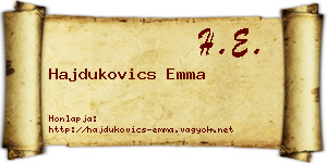 Hajdukovics Emma névjegykártya